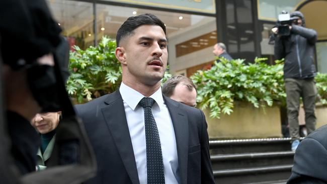 Dylan Brown pleaded guilty to two counts of sexually touching another person without consent at a hearing at the Downing Centre Court. Picture: NCA NewsWire/Jeremy Piper