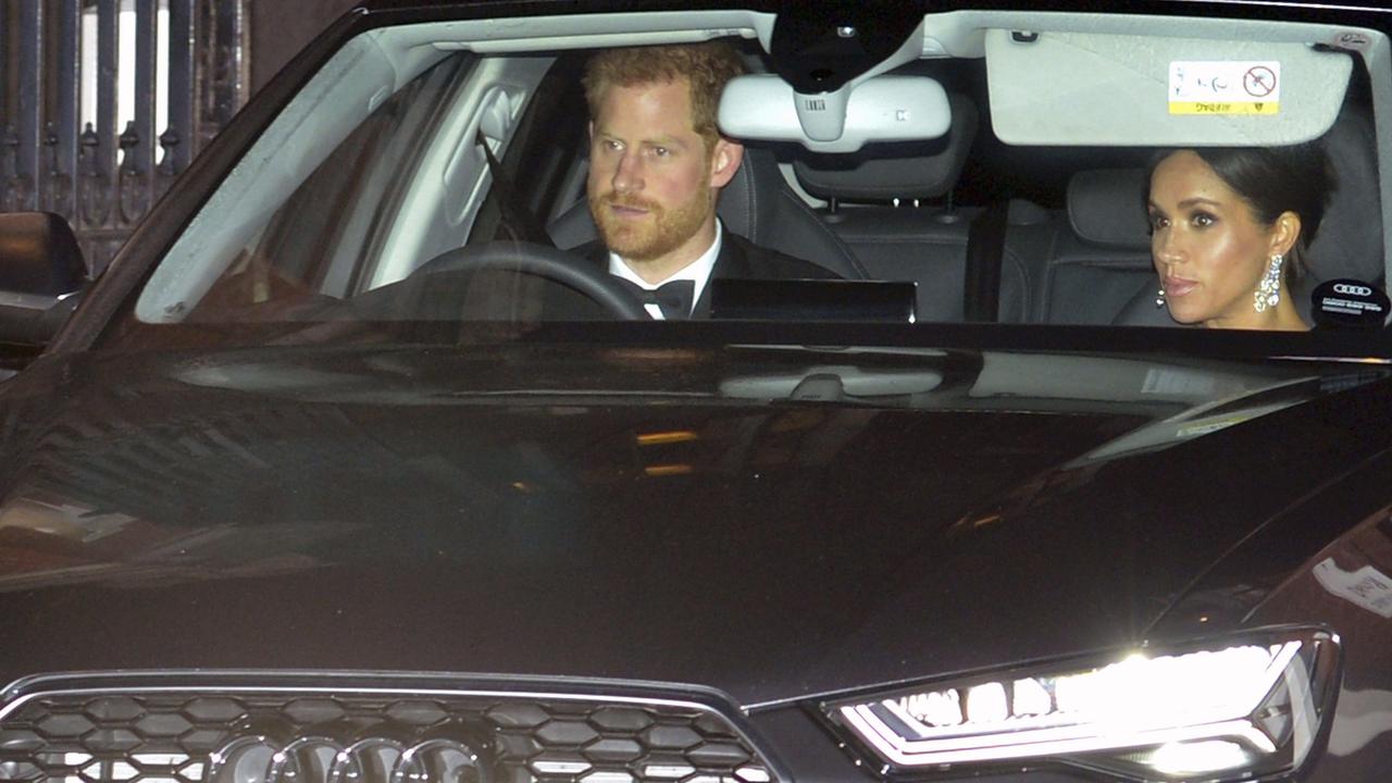 Prince Harry and Meghan arrive at Buckingham Palace. Picture: Nick Ansell