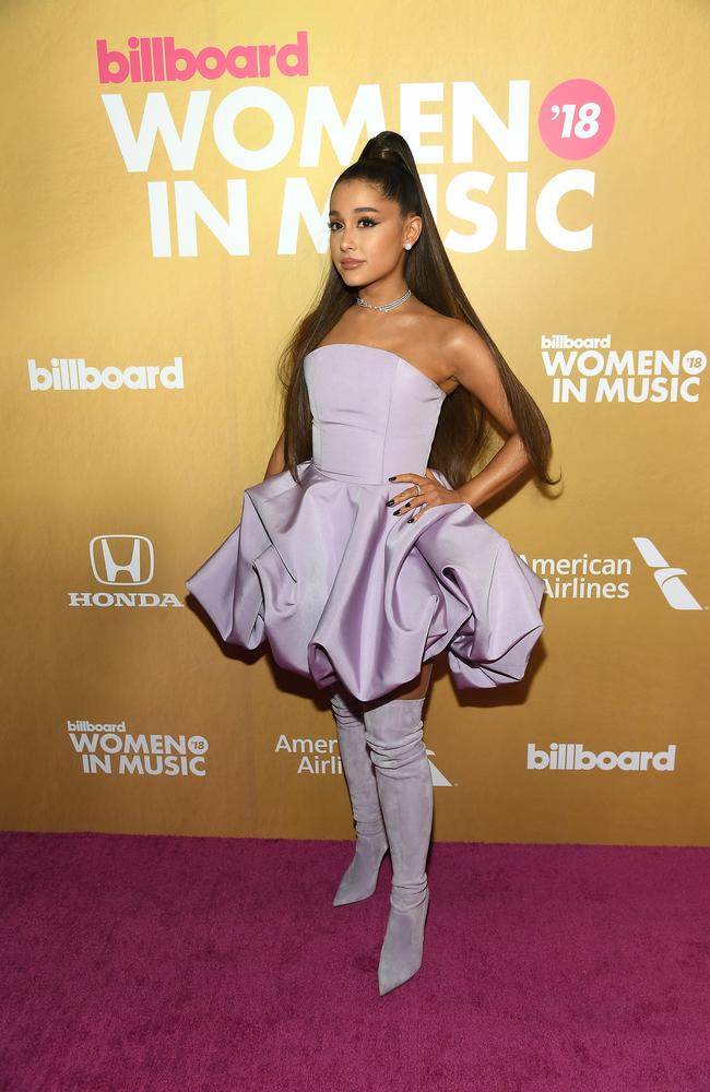 Centre of attention: Ariana Grande attends Billboard Women In Music 2018 on December 6, 2018 in New York City. Picture: Getty Images