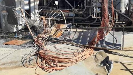 Damage to the plant at the Beaconsfield Gold Mine. Picture: Supplied