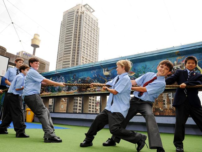 St Andrew’s Cathedral School inhabits a high-rise building near Town Hall in Sydney CBD.