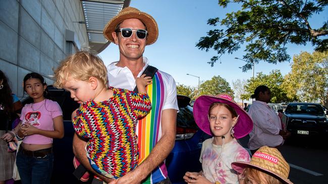 Forsterling family as Pride Parade takes off in Darwin City, 2024. Picture: Pema Tamang Pakhrin