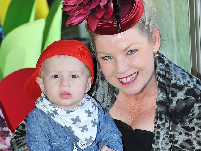 Ladies Day at Cluden Park. Brooklyn-Knox 11mths with Grandmum Kerry McGlone. Picture: Shae Beplate