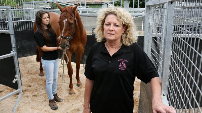 Angela Davies and staff member Renee Miles at her Narara home