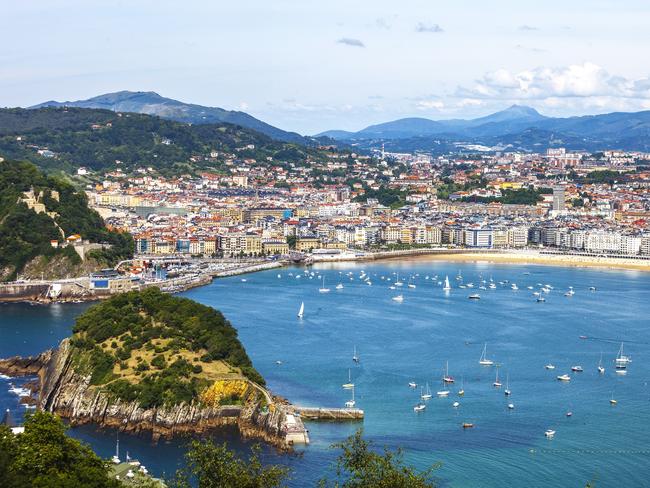 View to San Sebastian from top of the hill.Escape 9 July 2023FoodPhoto - Getty Images