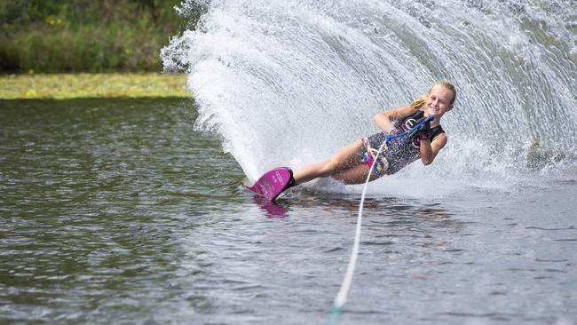 Zarhli Reeves as an under-10 athlete in 2020. (AAP Image/Renae Droop)