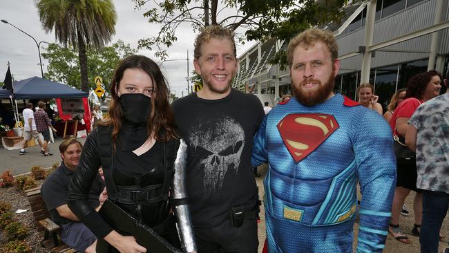 L-R Karly Fowler, Adam Swadling and Matt Swadling at CapriCon.