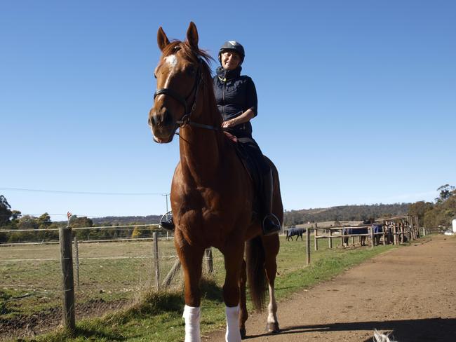 Pru riding former group one racehorse Motspur.