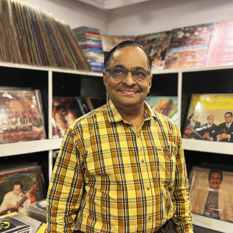 Local musical legend Ram's Musique owner K ‘Ram’ Ramachandran. Picture: Victoria Nielsen/news.com.au