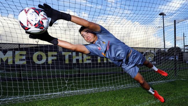 After 15 years of playing in the junior ranks, Juhntye Moloney will kit up as goalkeeper for Edge Hill Tigers' premiership men's squad this Saturday when they take in the Leichhardt Lions, the club which Juhntye's father played goalkeeper for many years.