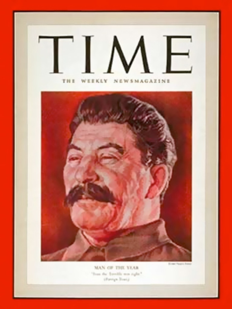 Cover of ‘Time’ magazine for 1939. Time named Joseph Stalin as their ‘Person of the Year’ for 1939. Picture: TIME Magazine