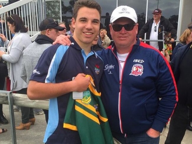 Sean O'Sullivan with his dad Peter in 2016. Picture: Instagram