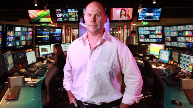 Channel 9 news director Darren Wick at the station headquarters in Willoughby, Sydney.