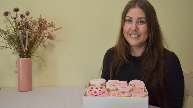 Rockhampton's Kylie Drew recently started her own business Kylie Bakes, where she makes custom fondant cookies and cakes.