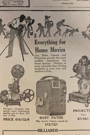 It was possible to get a home movie projector Gold Coast Bulletin advertising, 1930