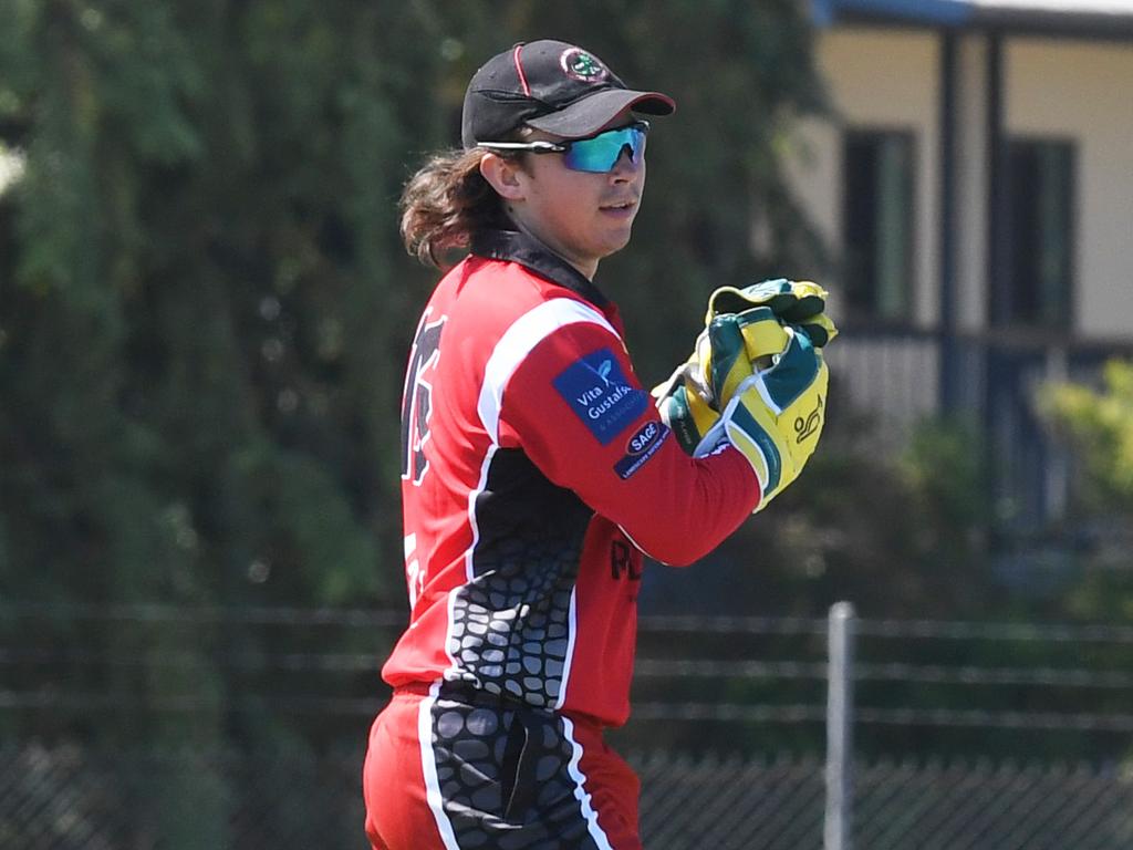 Southern Districts keeper Daniel Mylius compiled three hundreds and averaged 51 during two seasons of the Under 18 competition. Picture Katrina Bridgeford.