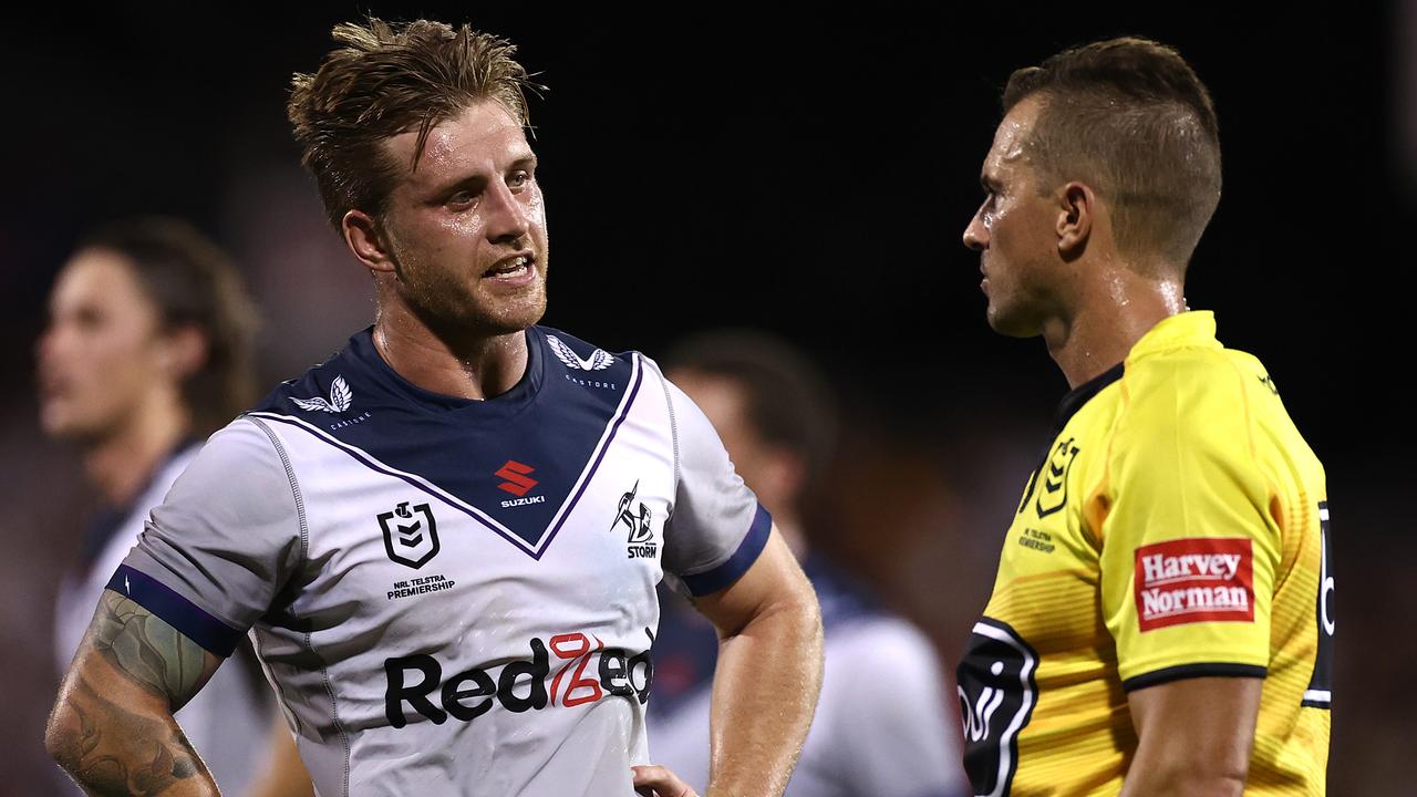 Referee Grant Atkins deserves to referee at Origin level. Picture: Cameron Spencer/Getty Images