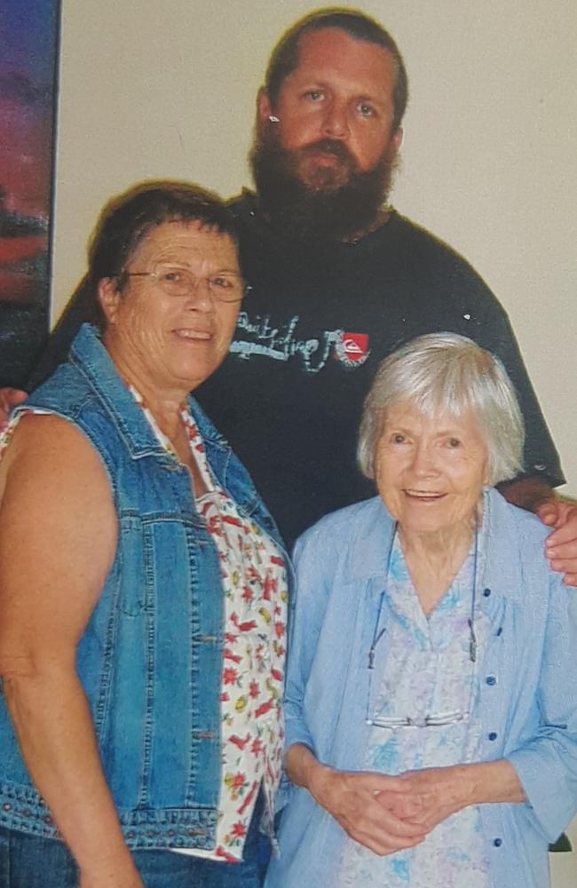 Left: Sharon Olive, Phillip Walton and Grandmother Joy Sparks. Picture: Supplied