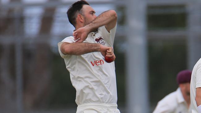 Glenn Maxwell bowling for the Lions in 2019. Picture: Peter Ristevski