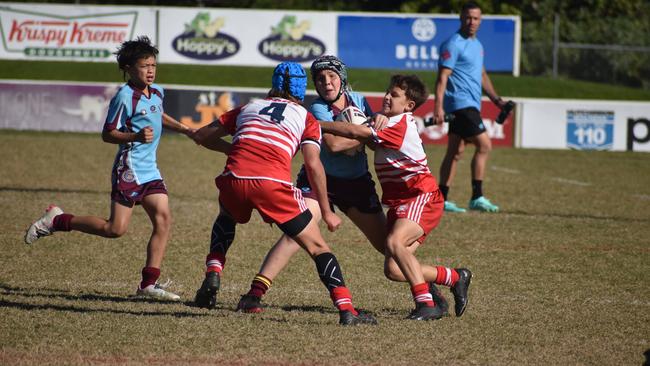 Brisbane Broncos Old Boys action: Keebra Park v Palm Beach Currumbin.