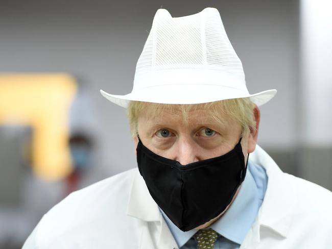 British Prime Minister Boris Johnson at the Royal Berkshire NHS Hospital in Reading, west of London. Picture: AFP