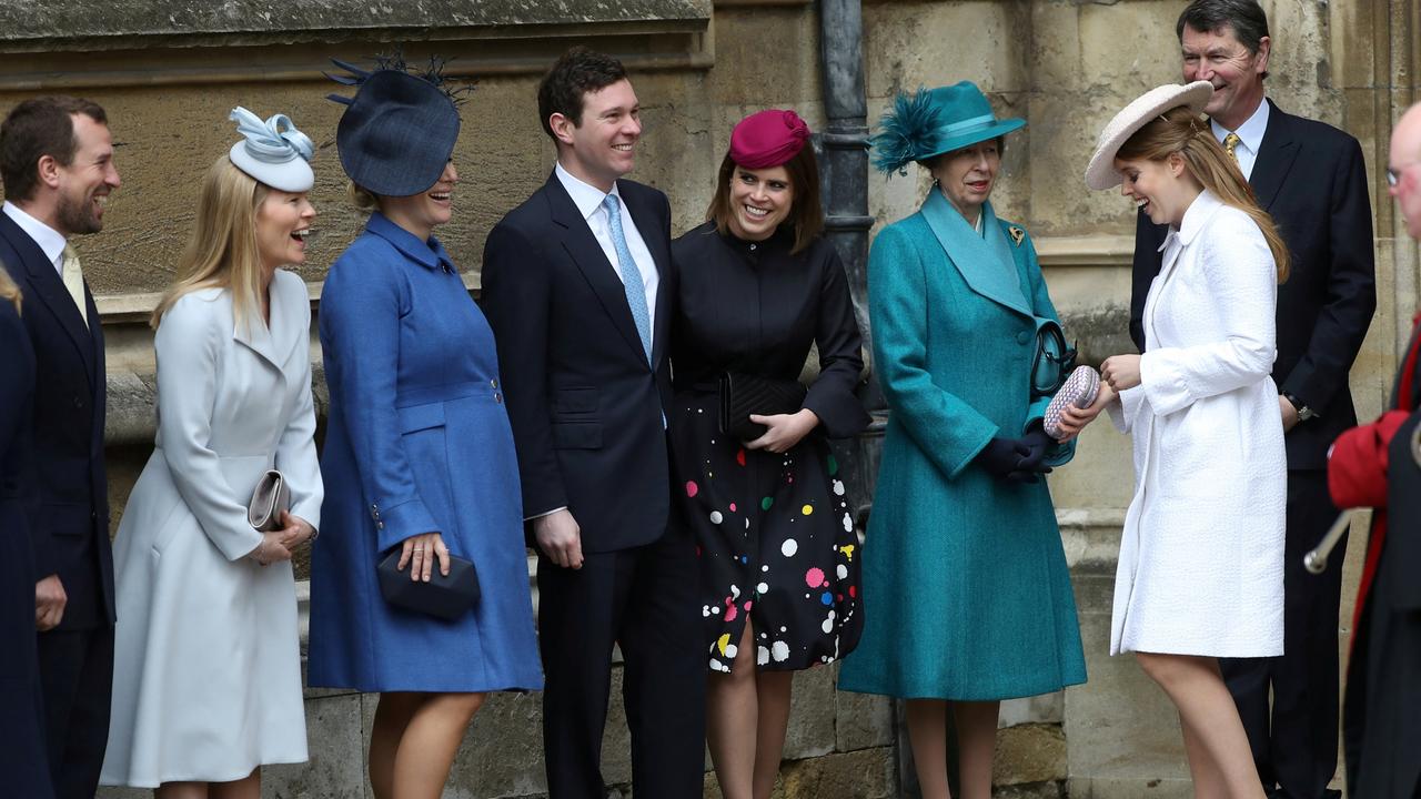 Princesses Eugenie and Beatrice, Peter Phillips and Zara Tindall and their families have been axed from appearing on the Buckingham Palace balcony at the Queen’s Jubilee. Picture: Tolga Akmen – WPA Pool/Getty Images