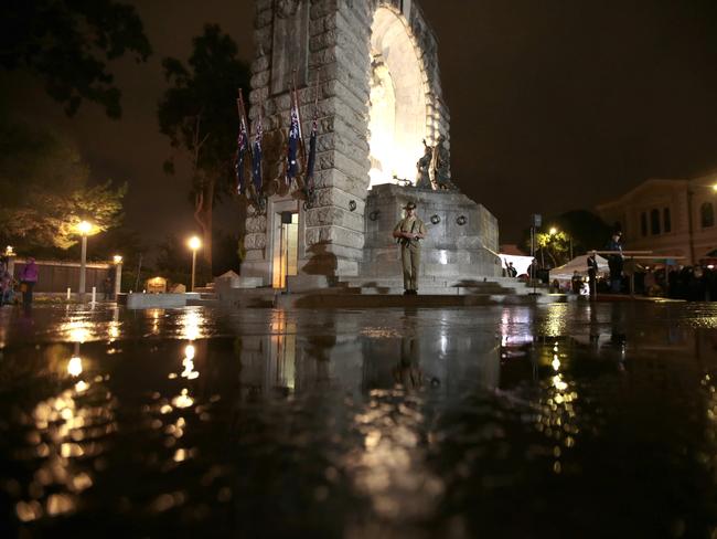 Dawn Service held at the National War Memorial in Adelaide. Picture: Tait Schmaal.