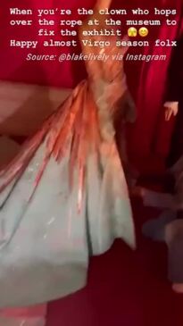 Blake Lively Hops Over Rope At Kensington Palace Exhibit To Fix Her Met Gala  Dress
