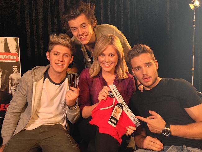 Working in media was sought-after for its interesting content. Pictured, Channel 7’s Sam Armytage interviews One Direction.