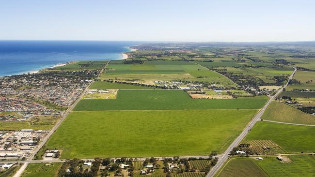 The land at Aldinga to be developed. Picture: Renewal SA