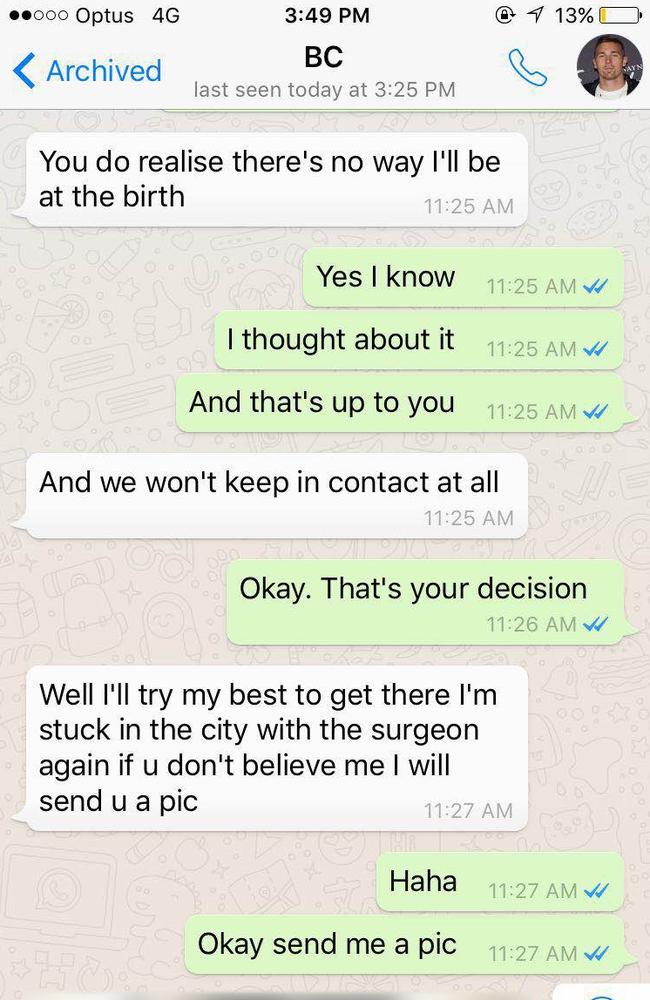 An exchange between the pair.
