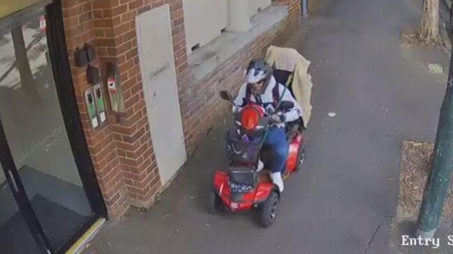 The scooter was taken from outside Adams’ home.