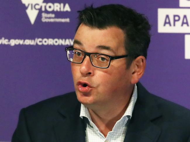 Victorian Premier Daniel Andrews says Victorians can expect details on a road map out of stage 4 lockdown on September 6. Picture: David Crosling/NCA NewsWire