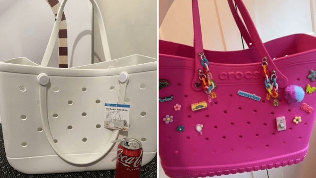 Kmart bag (left) and Crocs bag (right). Image: Kmart / TikTok