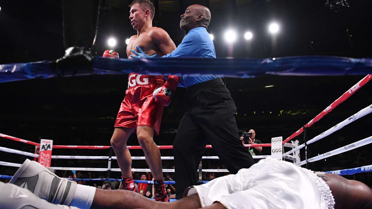 Gennady Golovkin knocks out Canadian Steve Rolls at Madison Square Garden.