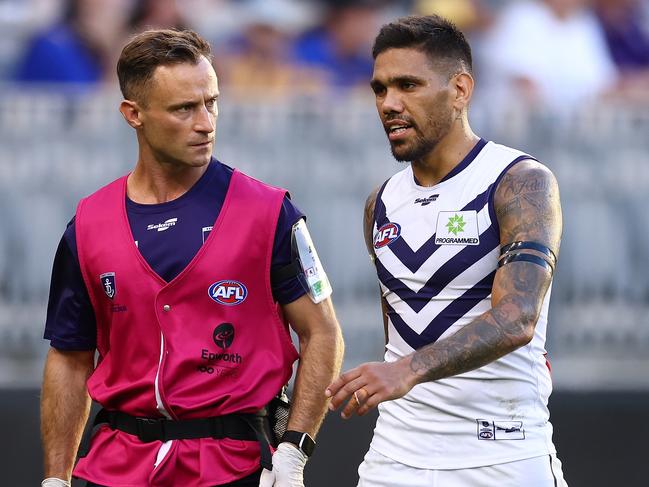 Michael Walters tweaked a hamstring in his pre-season match against West Coast. Picture: Paul Kane/Getty Images