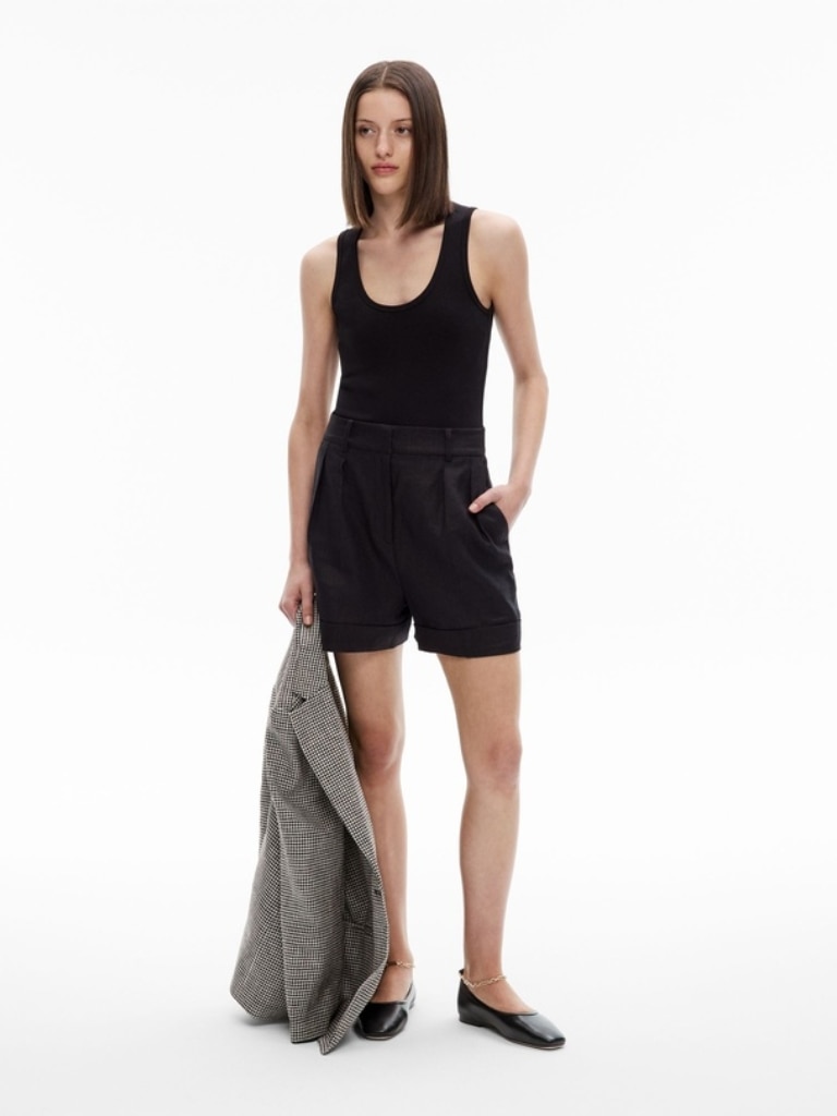 Witchery Linen Pleat Short. Picture: THE ICONIC.