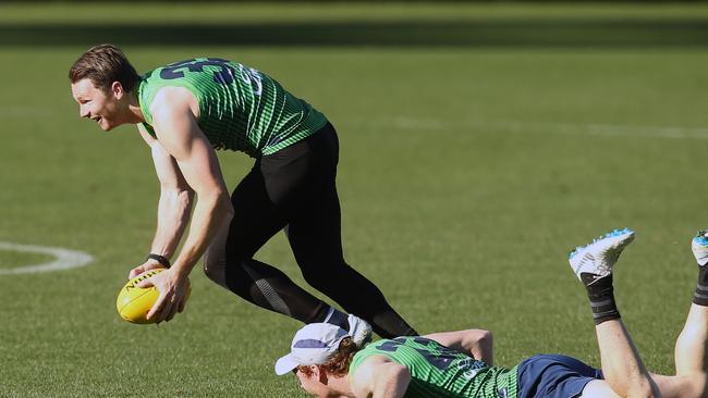 Patrick Dangerfield is looking to turn his season around after a slow start. Picture: Alan Barber