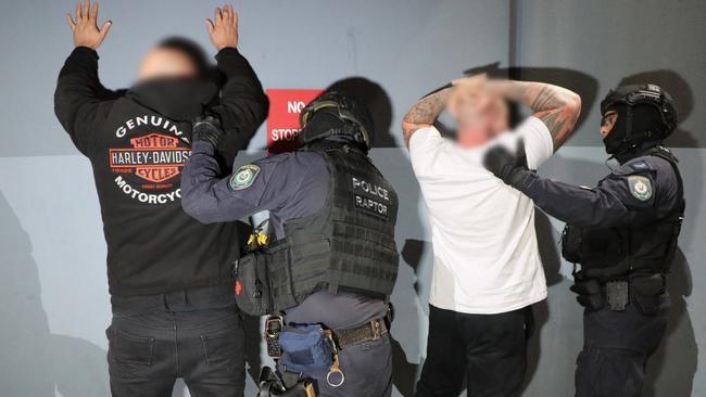 Police have conducted a search warrant and dismantled an alleged Nomads OMCG clubhouse in Sydney’s southwest. Picture: NSW Police