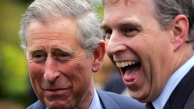 Prince Charles, left, and his brother Prince Andrew.