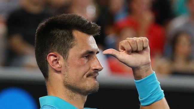 Bernard Tomic has been slammed by Tennis Australia chief executive Craig Tiley, saying “he does not meet the standards of behaviour and commitment to himself, the team or the sport”. Picture: News Corp