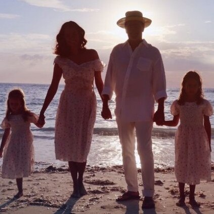 Emma Heming were married on the same beach in Turks and Caicos in 2019. Picture: Instagram/Emma Heming