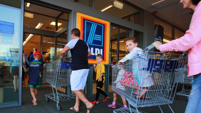 The annual Aldi snow sale sees thousands of shoppers flock in store for a bargain. Picture: Claudia Baxter