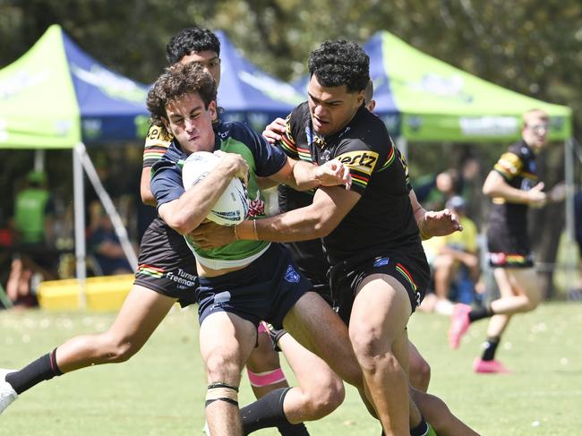 CANBERRA, AUSTRALIA, NewsWire Photos. MARCH 9, 2024: UNE Harold Matthews Cup - NSWRL Junior Reps Round Six Canberra Raiders vs Penrith Panthers at Raiders Belconnen in Canberra. Picture: NCA NewsWire / Martin Ollman