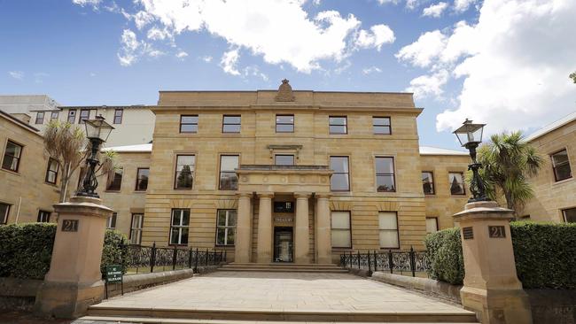 Murry St entrance. Tour of the Hobart Treasury Buildings. Picture: RICHARD JUPE