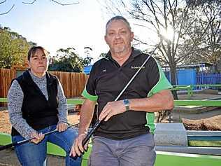 FUTURE CONCERNS: Craig and Sandra Williams from the Granite Belt Maze and Mini Golf. Picture: Matthew Purcell