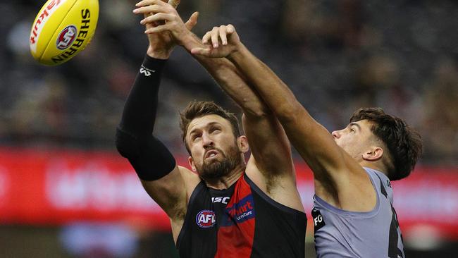 Cale Hooker drops a mark against the Power. Picture: Getty Images