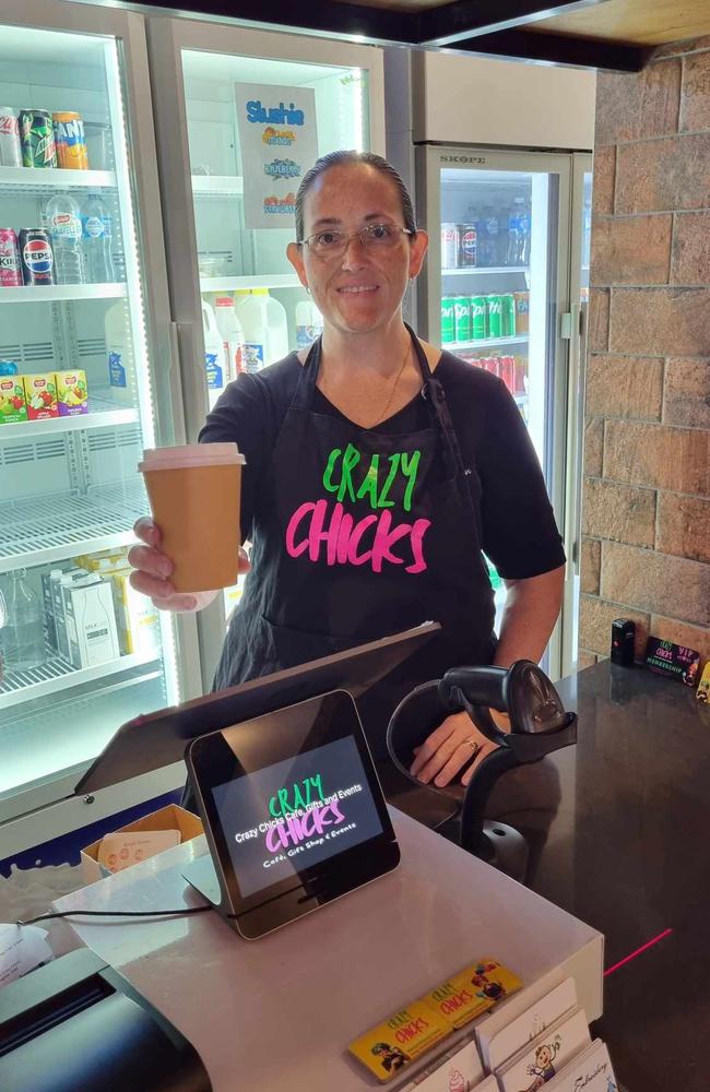 Co-founder Lisa Mason at Crazy Chicks cafe, gifts and catering at Bakewell Shopping Centre. Picture: Supplied