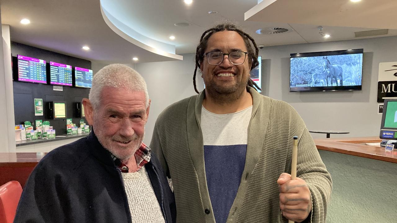 Mount Gambier Anzac Day 2022. Mark Boyce and Quentin Wiperi. Picture: Arj Ganesan