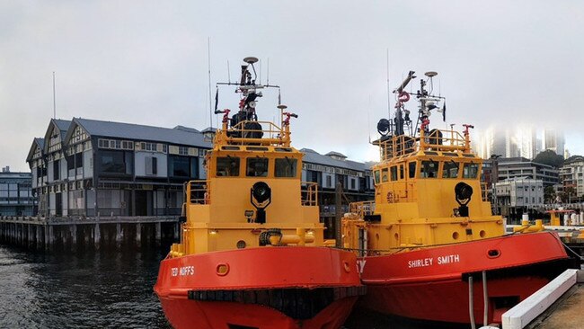 The two tugs which will be decommissioned. Pic NSW Port Authority